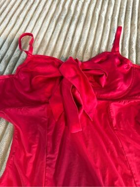 Red Satin Bow Nightdress - Women Intimates & Sleepwear